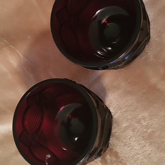 Avon 1876 Ruby red tumblers set 2 - Picture 3 of 8